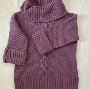 TALBOTS Cable Knit Cowl Neck Wool Alpaca Sweater